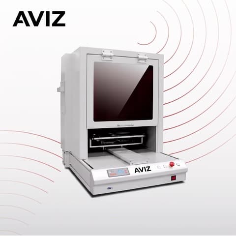 AVIZ Benchtop Desktop Conformal Coating System for Material Application Control - طلاء وتوزيع وتغليف PCBA AVIZ Benchtop Desktop Conformal Coating System for Material Application Control منظر المعدة ضمن حماية PCBA عبر الطلاء والتوزيع والتغليف