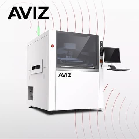 AVIZ ETA Stencil Mesh Large Solder Paste Printer for Paste Deposition Control - طباعة معجون اللحام AVIZ ETA Stencil Mesh Large Solder Paste Printer for Paste Deposition Control منظر المعدة ضمن ترسيب معجون اللحام بشكل متكرر