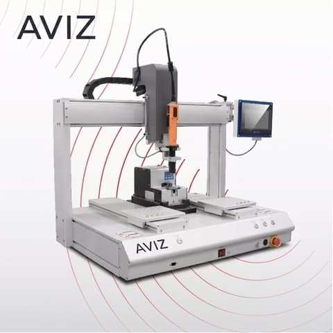 AVIZ Handheld Screw Screwing Robot for Repeatable Workcell Control - روبوتات الأتمتة المكتبية AVIZ Handheld Screw Screwing Robot for Repeatable Workcell Control منظر المعدة ضمن أتمتة خلوية متكررة للحام أو التوزيع أو البراغي أو الراوتر