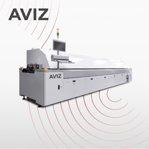 AVIZ 4-zone Vacuum End Controller Reflow Oven for Thermal Profile Control - لحام إعادة الصهر SMT AVIZ 4-zone Vacuum End Controller Reflow Oven for Thermal Profile Control منظر المعدة ضمن لحام إعادة الصهر المضبوط في SMT