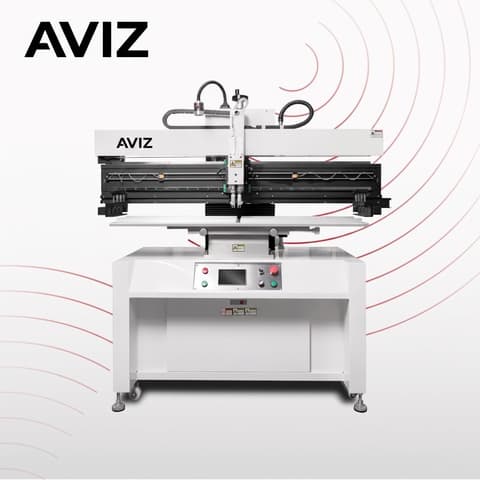 AVIZ Vacuum Stencil Mesh Screen Applying Solder Paste Printer for Paste Deposition Control - طباعة معجون اللحام AVIZ Vacuum Stencil Mesh Screen Applying Solder Paste Printer for Paste Deposition Control منظر المعدة ضمن ترسيب معجون اللحام بشكل متكرر