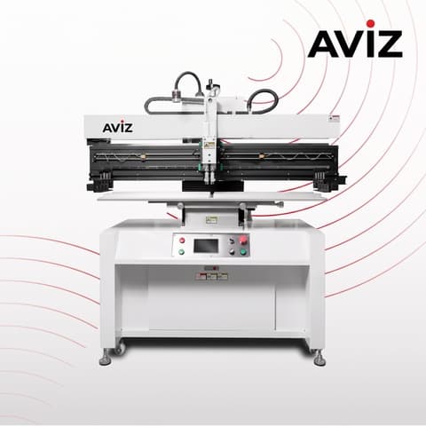 AVIZ Manual Printer Solder Paste Printing Material for Paste Printing Stability - طباعة معجون اللحام AVIZ Manual Printer Solder Paste Printing Material for Paste Printing Stability منظر المعدة ضمن ترسيب معجون اللحام بشكل متكرر