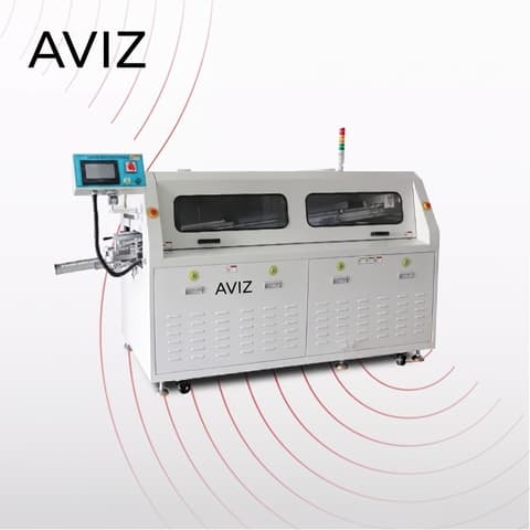 AVIZ Lead-free Wave Lead Free PCB Conveyor for Board Transfer Control - تحميل وتفريغ ونقل وتخزين PCB المؤقت AVIZ Lead-free Wave Lead Free PCB Conveyor for Board Transfer Control منظر المعدة ضمن حركة PCB مستقرة بين مراحل العملية