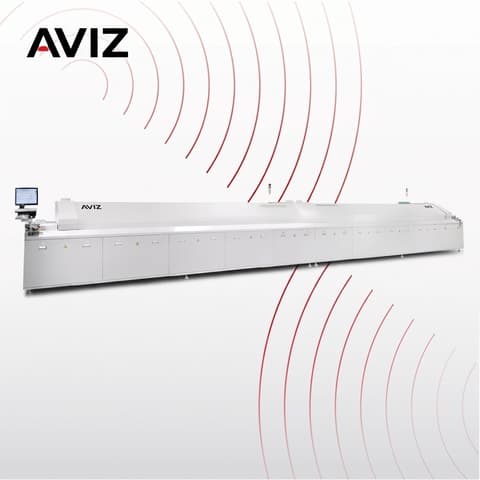 AVIZ Nitrogen Reflow Oven Heating Element for Maintenance Planning - لحام إعادة الصهر SMT AVIZ Nitrogen Reflow Oven Heating Element for Maintenance Planning منظر المعدة ضمن لحام إعادة الصهر المضبوط في SMT