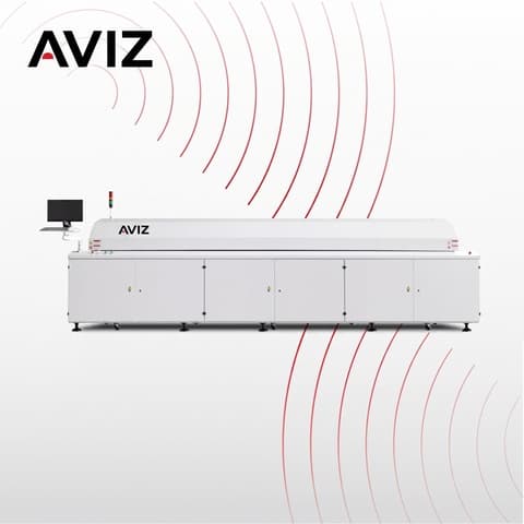 AVIZ Lead-Free Reflow Oven for Thermal Profile Control RFQ Profile 5 - لحام إعادة الصهر SMT AVIZ Lead-Free Reflow Oven for Thermal Profile Control RFQ Profile 5 منظر المعدة ضمن لحام إعادة الصهر المضبوط في SMT