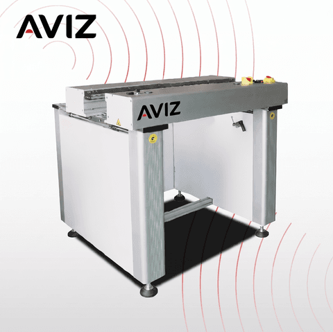 AVIZ Quality Link PCB Conveyor for Board Transfer Control - تحميل وتفريغ ونقل وتخزين PCB المؤقت AVIZ Quality Link PCB Conveyor for Board Transfer Control منظر المعدة ضمن حركة PCB مستقرة بين مراحل العملية
