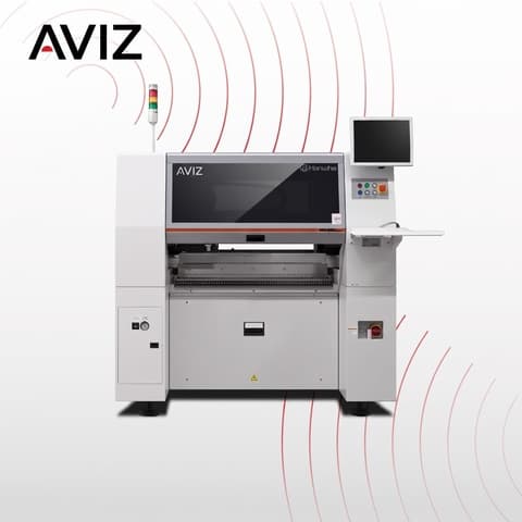 AVIZ SM481 SAMSUNG Plus Low Pick and Place Platform for Placement Capacity Review - تركيب مكونات SMT AVIZ SM481 SAMSUNG Plus Low Pick and Place Platform for Placement Capacity Review منظر المعدة ضمن تركيب مكونات SMD